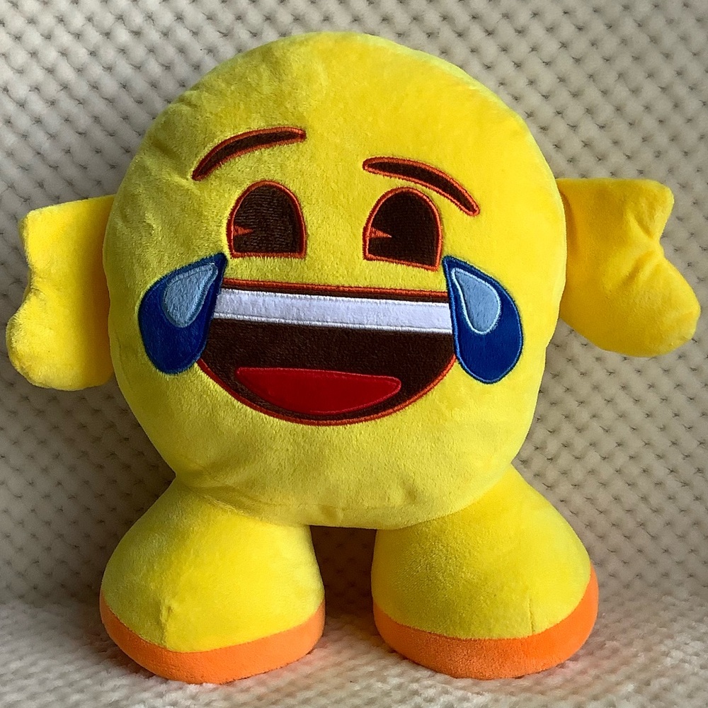 Emoji The Iconic Brand Large Plush Laughing Stuffed Character Embroidered 😂